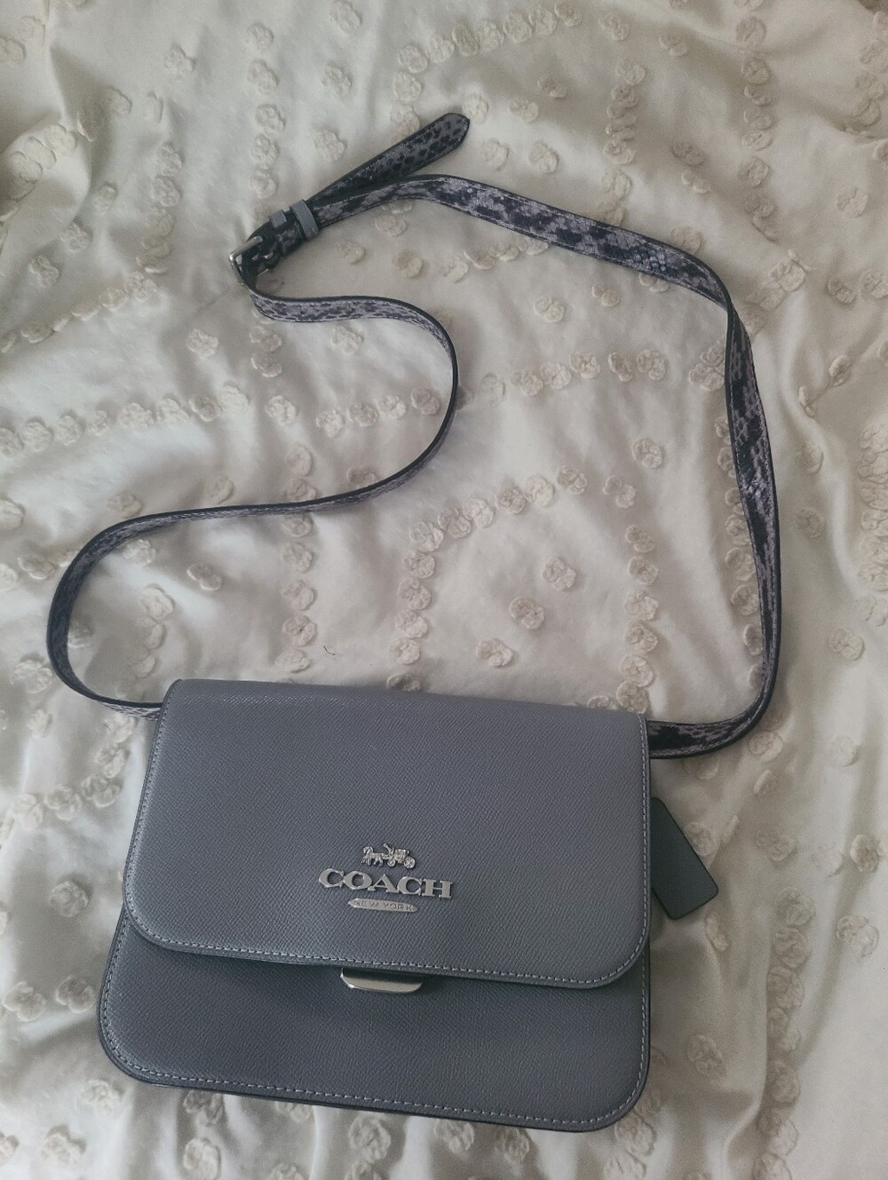 Coach Brynn Flap Crossbody Women Granite And Snakeprint